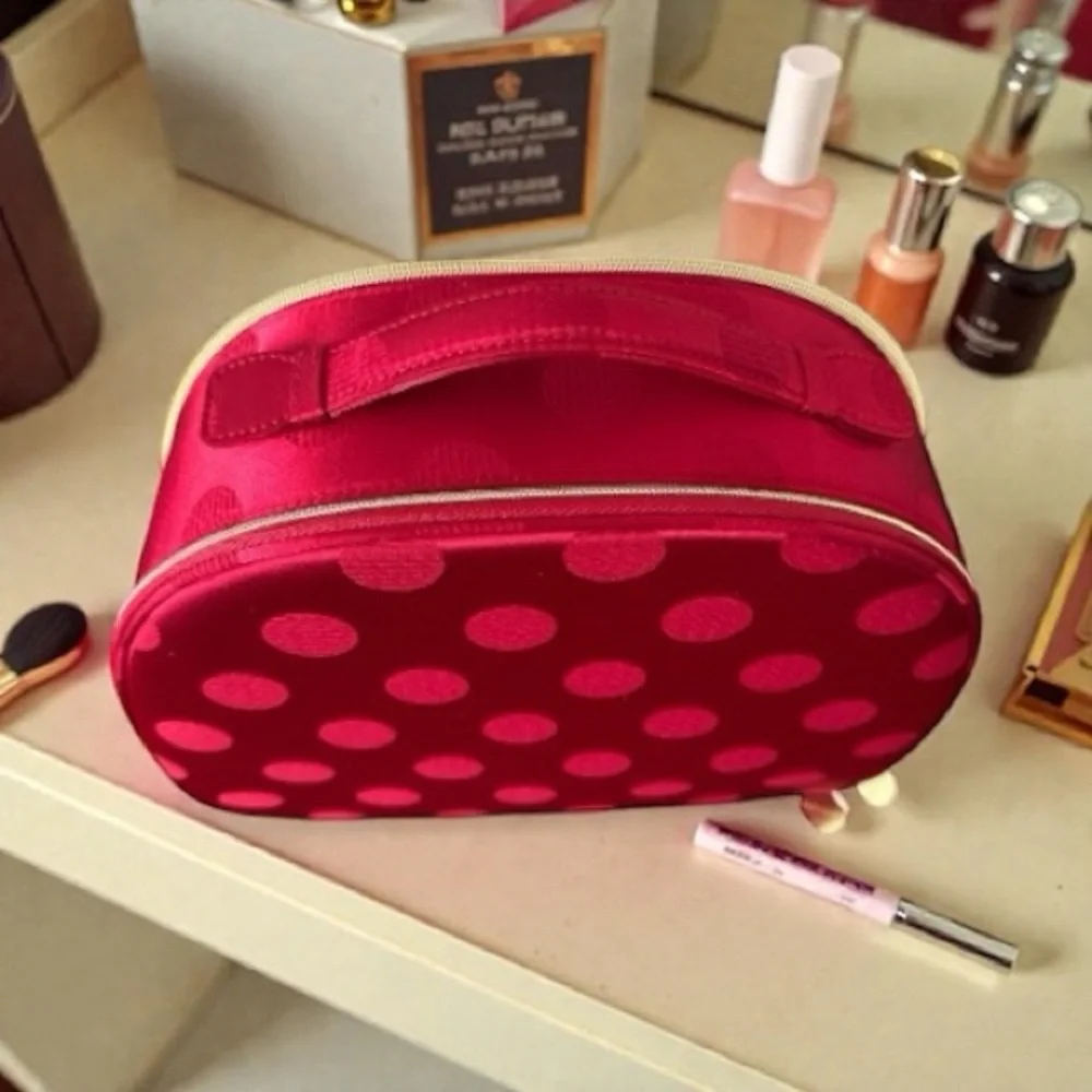 Estée Lauder 2025 Holiday Red Polka Dot Cosmetic Train Case Only NEW No Tags
